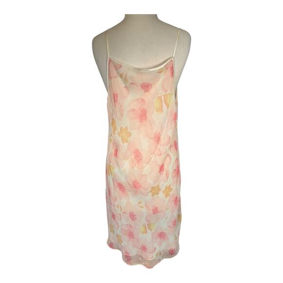 Valerie Stevens Floral Slip Dress & Robe Set XL Sheer Pink Lounge Nightgown Set - Picture 7 of 16